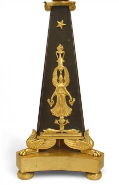 Pair of French Empire Black and Gilt Candelabras with Bird Figures - 4631658