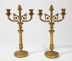 Pair of French Empire Bronze 2 Arm Candelabra - 1749469