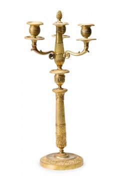 Pair of French Empire Bronze Dore Candelabras - 4201679