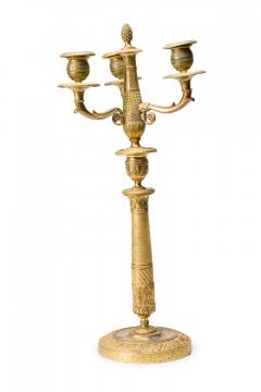 Pair of French Empire Bronze Dore Candelabras - 4201681