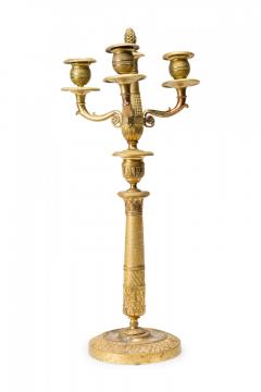 Pair of French Empire Bronze Dore Candelabras - 4201682