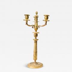 Pair of French Empire Bronze Dore Candelabras - 4279087