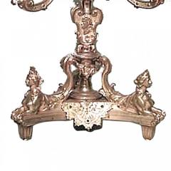 Pair of French Empire Bronze Dore Candelabras with Sphinx Figures - 4631055