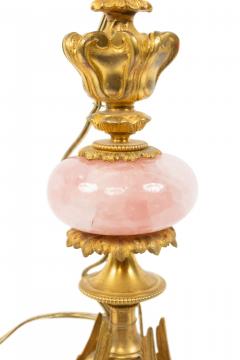 Pair of French Empire Bronze and Quartz Swan Table Lamps - 4630191