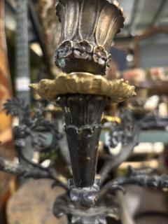 Pair of French Empire Bronze and Rouge Marble Candelabras - 4630763