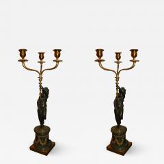 Pair of French Empire Figural Candleabra - 2158226