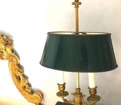 Pair of French Empire Gilt Bronze Two Arm Bouillotte Lamps or Table Lamps 1815 - 1546781