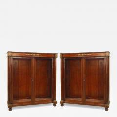 Pair of French Empire Mahogany and Bronze Bookcases - 4631281