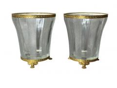 Pair of French Empire Style Cut Glass and Bronze Mounted Vases - 4130447