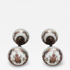 Pair of French Empire Style Porcelain Door Handles - 4279050
