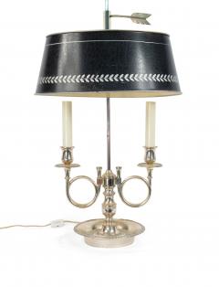 Pair of French Empire Style Silver Plate Table Lamps - 1381435