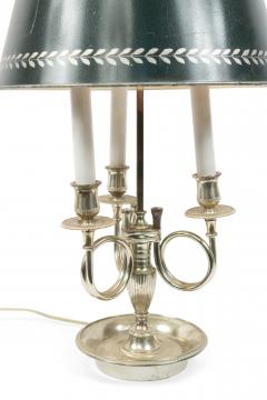 Pair of French Empire Style Silver Plate Table Lamps - 1381439