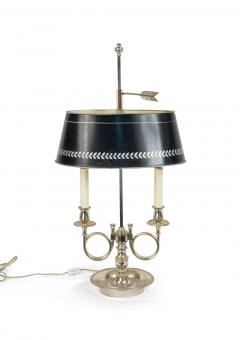 Pair of French Empire Style Silver Plate Table Lamps - 4656170