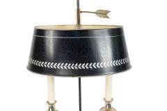 Pair of French Empire Style Silver Plate Table Lamps - 4656172