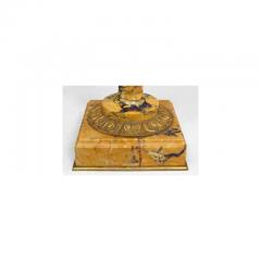 Pair of French Empire style 19th Cent yellow marble urns - 4634184