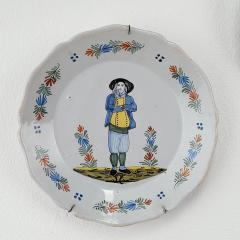 Pair of French Fa ence Plates 18th century - 4013683