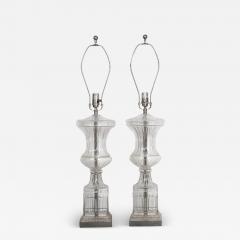 Pair of French Glass and Ormolu Table Lamps - 3917577