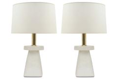 Pair of French Hand Made Plaster Lamps - 3898888