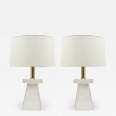 Pair of French Hand Made Plaster Lamps - 3907501