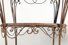 Pair of French Iron Tables with Marble Tops - 3803606