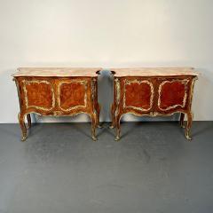 Pair of French Kingwood Bronze Mounted Commodes Chest of Drawers Nightstands - 3268624