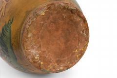 Pair of French Large Painted Terra Cotta Vases - 4201514