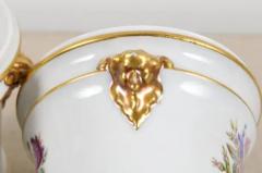 Pair of French Late 18th Century Paris Porcelain Cachepots with Floral D cor - 3427108