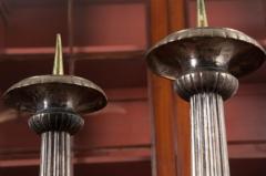 Pair of French Late 19th Century Silver Plate Altar Candlesticks - 1440338