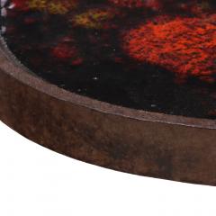 Pair of French Lava Stone and Wrought Iron Tables C 1970 - 4636356