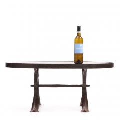 Pair of French Lava Stone and Wrought Iron Tables C 1970 - 4636359