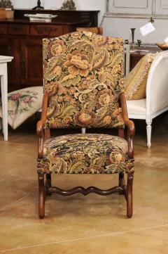 Pair of French Louis XIII Style 19th Century Os de Mouton Wooden Fauteuils - 3521501