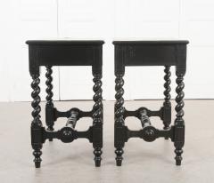 Pair of French Louis XIII Style Ebonized Side Tables - 1084963