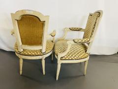 Pair of French Louis XIV Style Armchairs Fauteuils Maison Jansen Style Pegged - 3086112