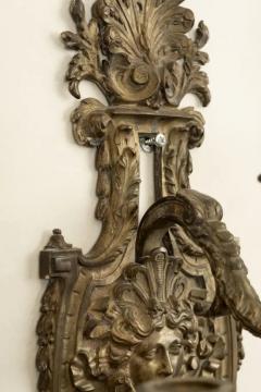 Pair of French Louis XIV Style Bronze Sconces - 3700295