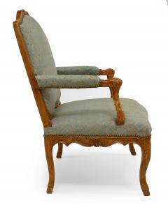 Pair of French Louis XV Beech Arm Chairs - 1401701