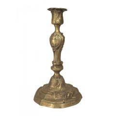 Pair of French Louis XV Bronze Candlesticks - 4709318