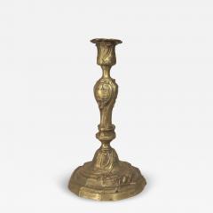 Pair of French Louis XV Bronze Candlesticks - 4709385