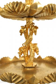 Pair of French Louis XV Bronze Dore 3 Tier Compotes - 4628805