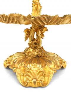 Pair of French Louis XV Bronze Dore 3 Tier Compotes - 4628806