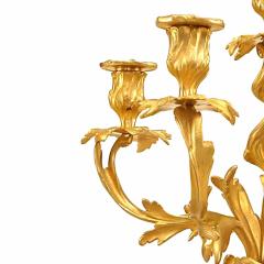 Pair of French Louis XV Gilt Bronze Candelabras - 4201400