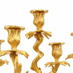 Pair of French Louis XV Gilt Bronze Candelabras - 4201401