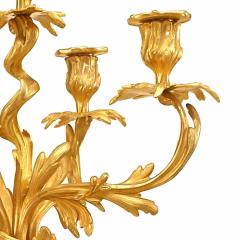 Pair of French Louis XV Gilt Bronze Candelabras - 4201402