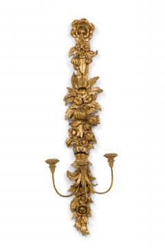 Pair of French Louis XV Giltwood Wall Sconce - 4658176