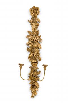 Pair of French Louis XV Giltwood Wall Sconce - 4658177