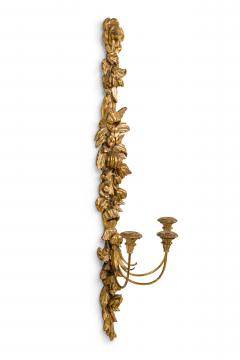 Pair of French Louis XV Giltwood Wall Sconce - 4658178