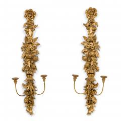 Pair of French Louis XV Giltwood Wall Sconce - 4708839