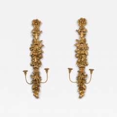 Pair of French Louis XV Giltwood Wall Sconce - 4708925
