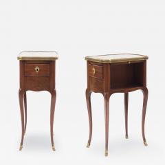 Pair of French Louis XV Marble End Tables - 4708552