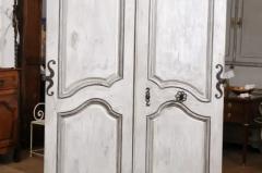 Pair of French Louis XV Period 1750s Painted Communication Doors with Hardware - 3509272