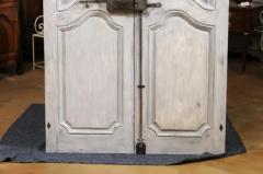 Pair of French Louis XV Period 1750s Painted Communication Doors with Hardware - 3509394